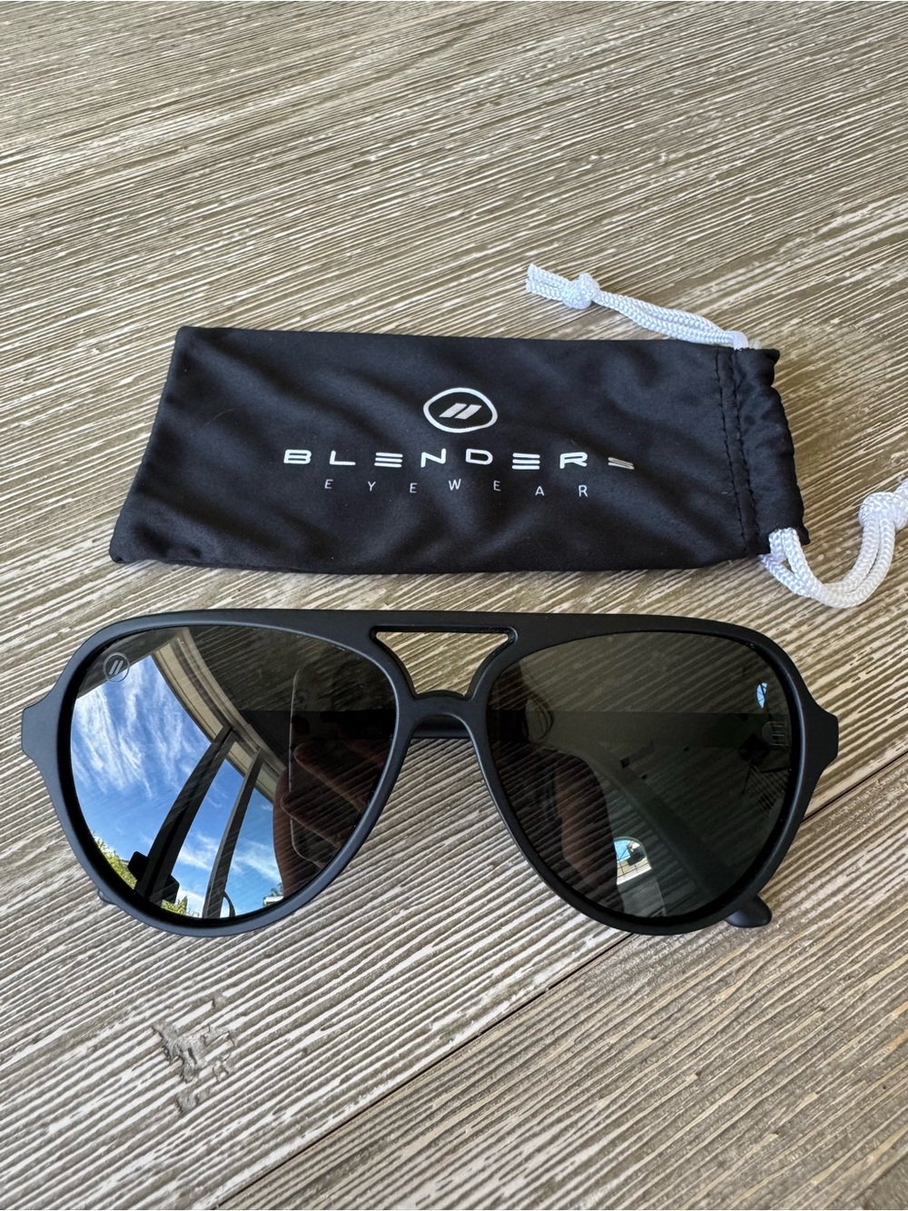 Blender Eyewear Women’s Black Aviator Sunglasses
